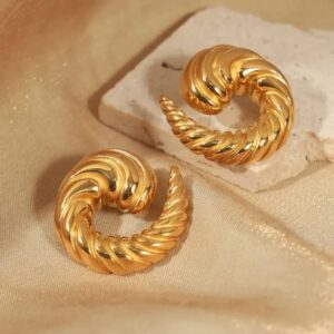 SPIRAL Gold Earrings