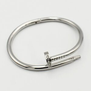 Nail Cuff White Gold Bangle