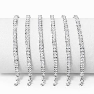 Square Tennis Bracelet Silver