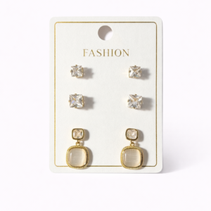 Gold toned Earring ( 3 pairs)