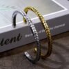 Twisted Silver Stainless Steel Bracelet for Men - Image 2