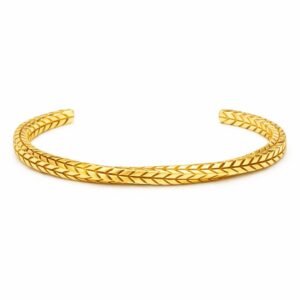 Twisted Gold Stainless Steel Bracelet for Men