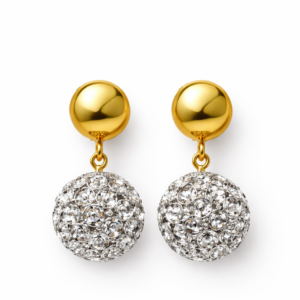 Two-Toned  Double Drop Earring