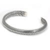 Twisted Silver Stainless Steel Bracelet for Men