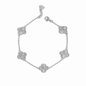 Clover Leaf Silver Bracelet
